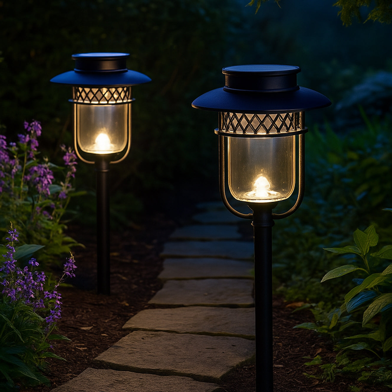 Black Stainless Steel Landscape, Path & Garden Light - 2 Pack