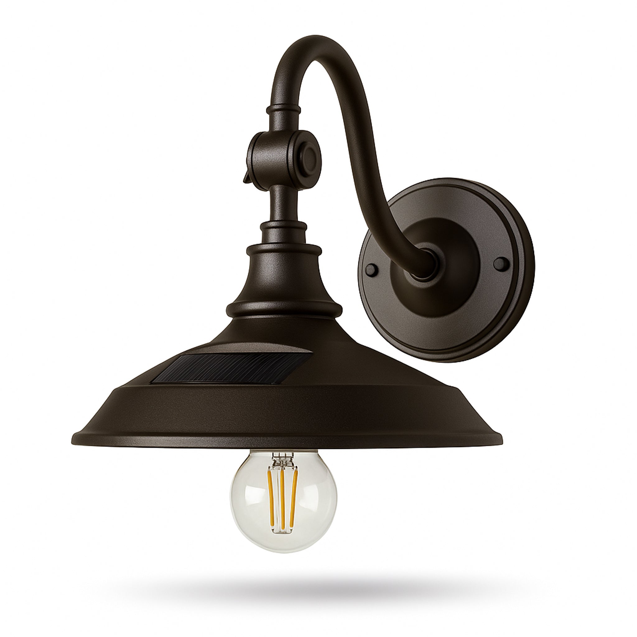 Solar Barn Light - Dark Bronze