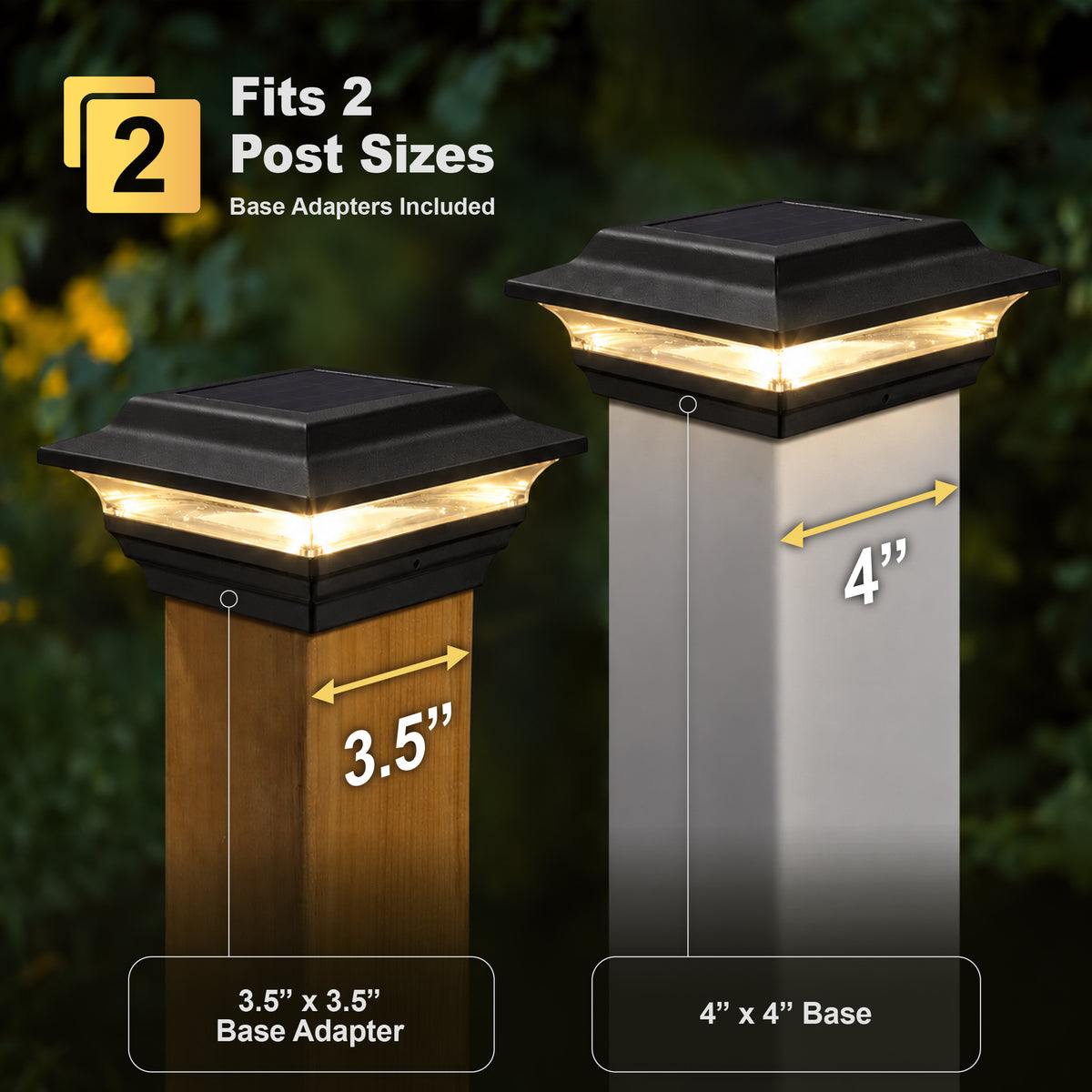 Tapa de poste solar imperial - Negro SL211B