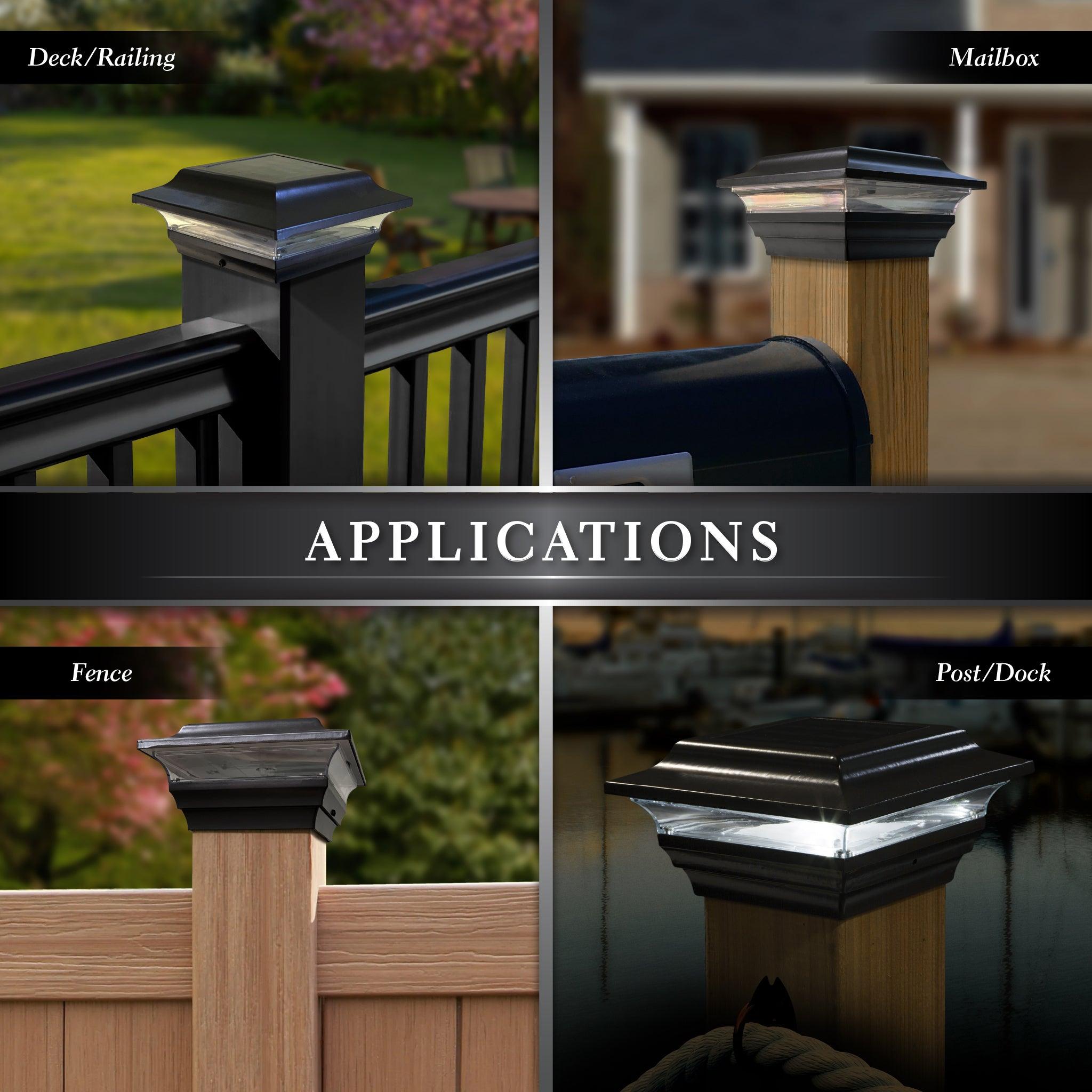 Solar deck post lights deals 4.5 x 4.5