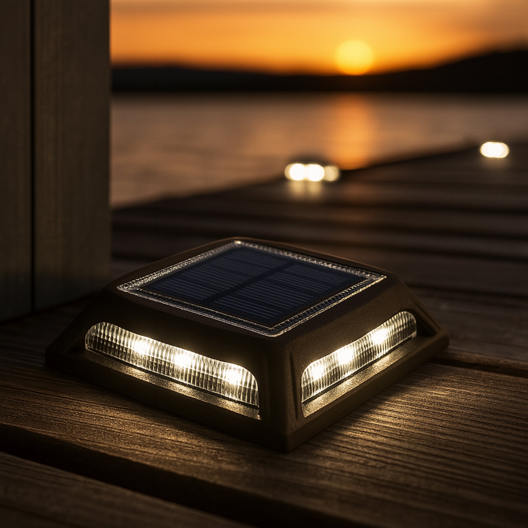 Muskoka Universal Solar Dock/Deck & Post Cap Light - Black