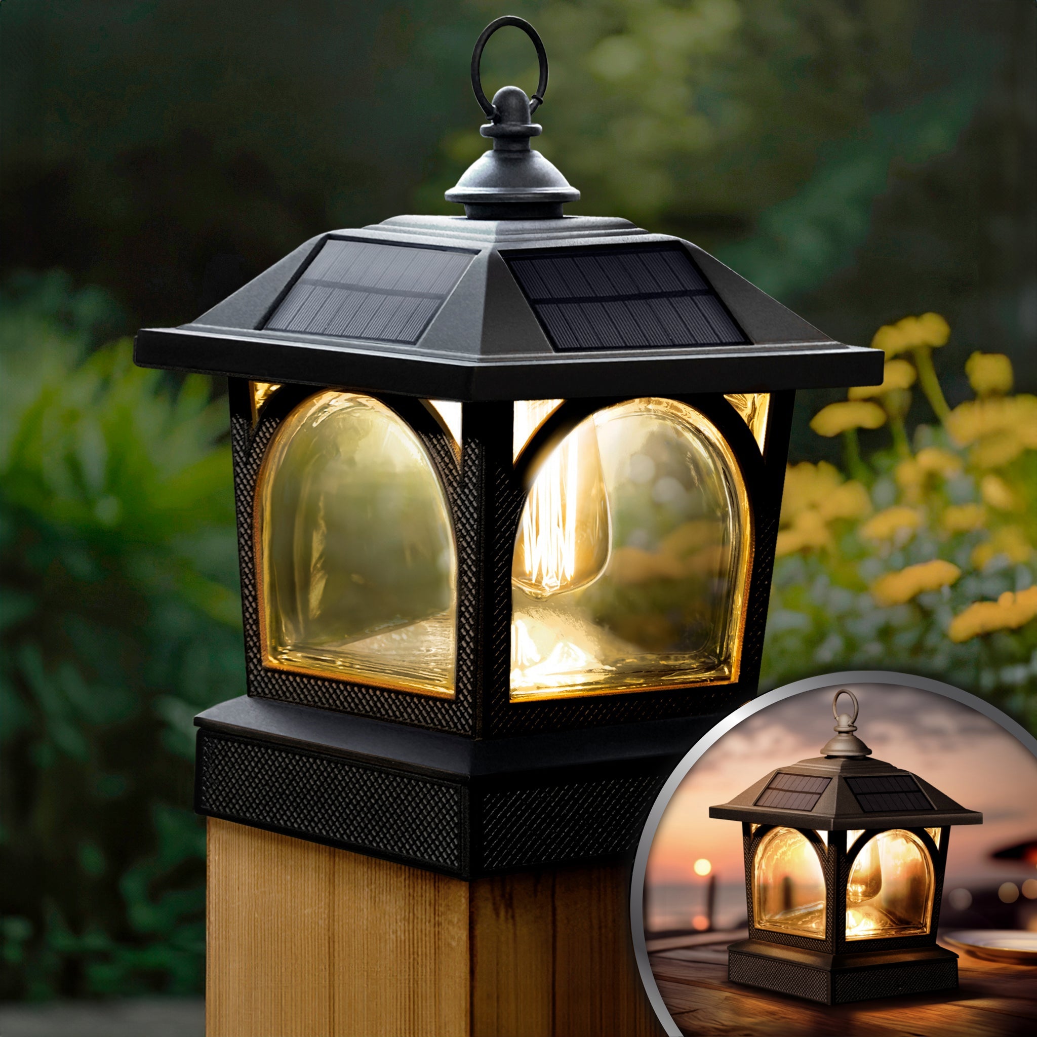 イェソン　フォトガーランド Edison Solar Table Lantern/Post Cap