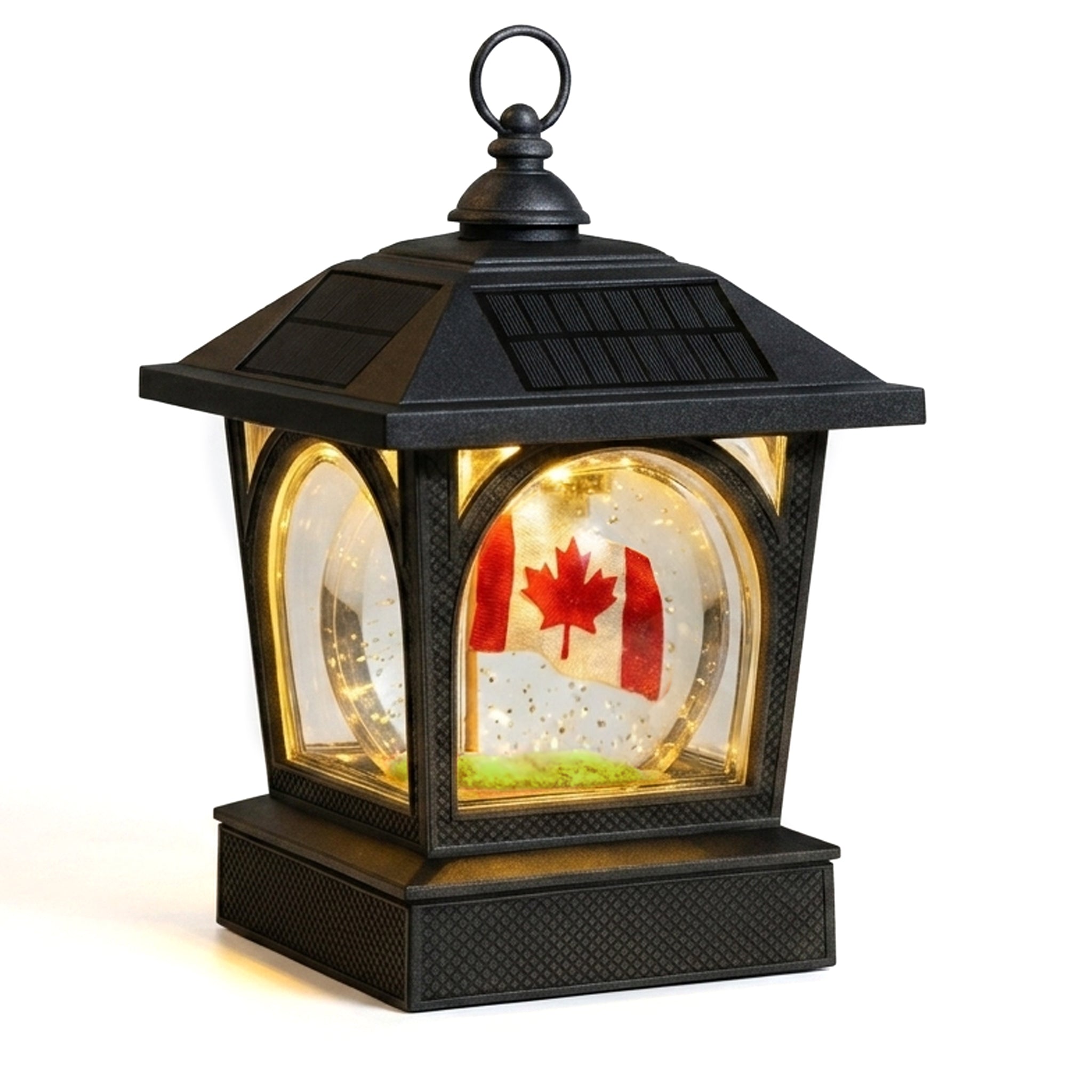 Solar Canadian Patriot Table Lantern/Post Cap