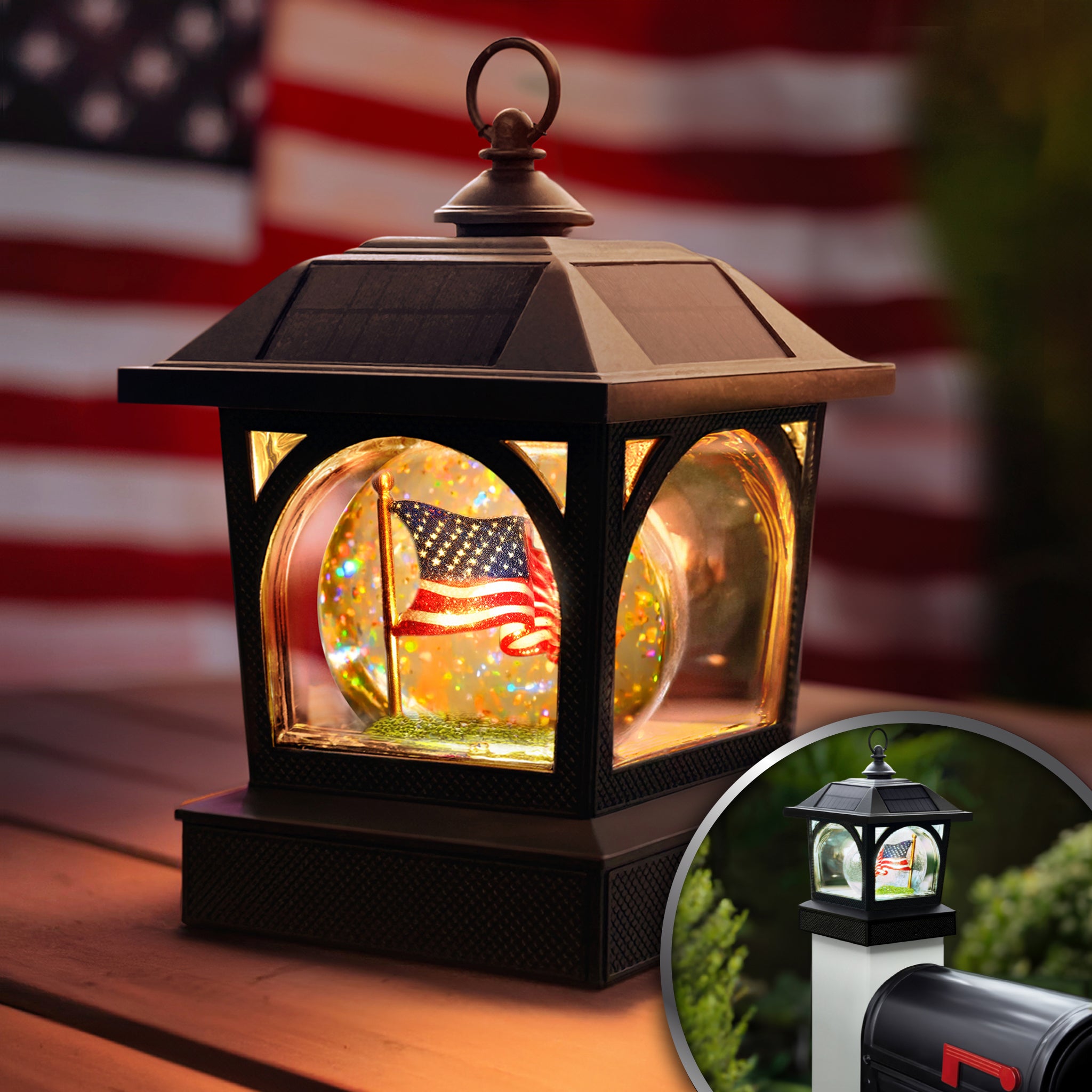 [Pre-Order] Solar USA Patriot Table Lantern/Post Cap