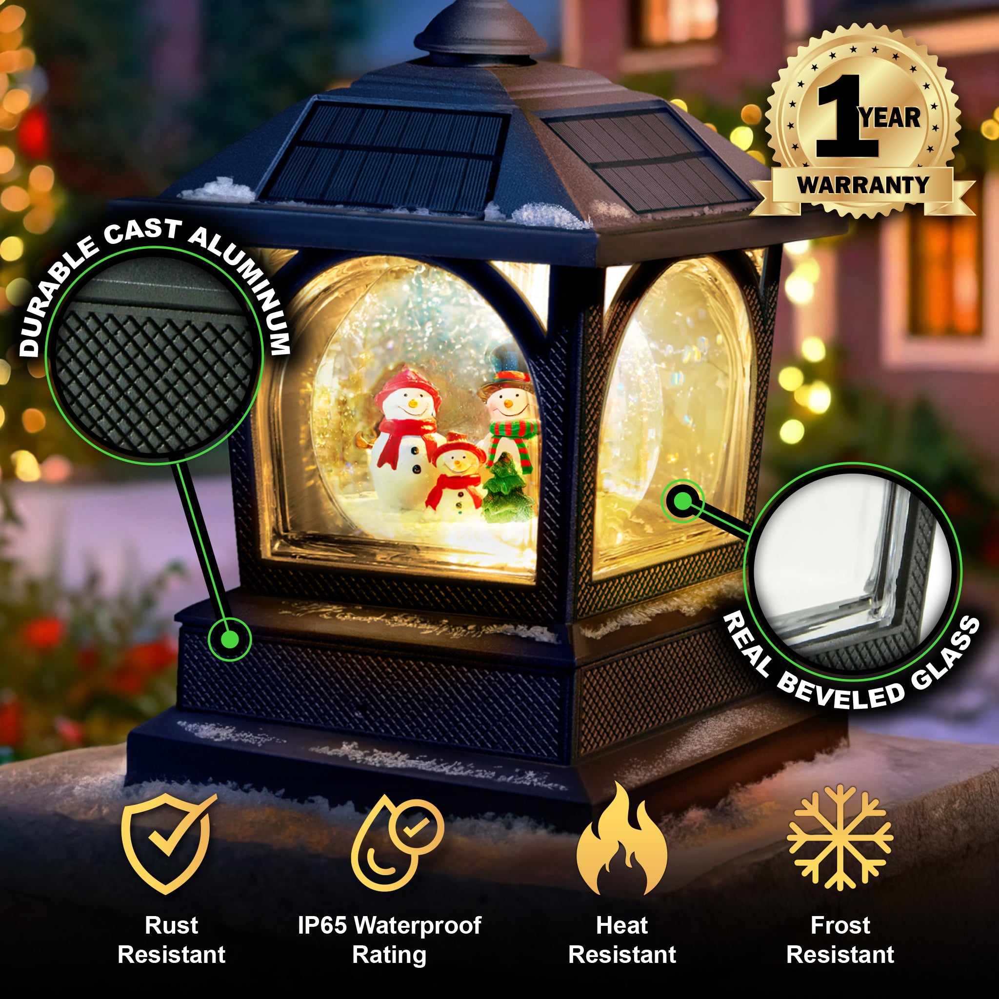 [Pre-Order] Solar Holiday Table Lantern/Post Cap