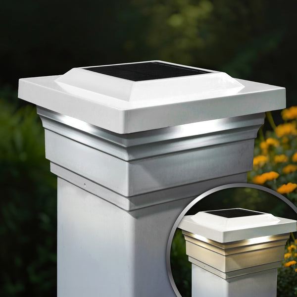 Majestic Solar Post Cap - White