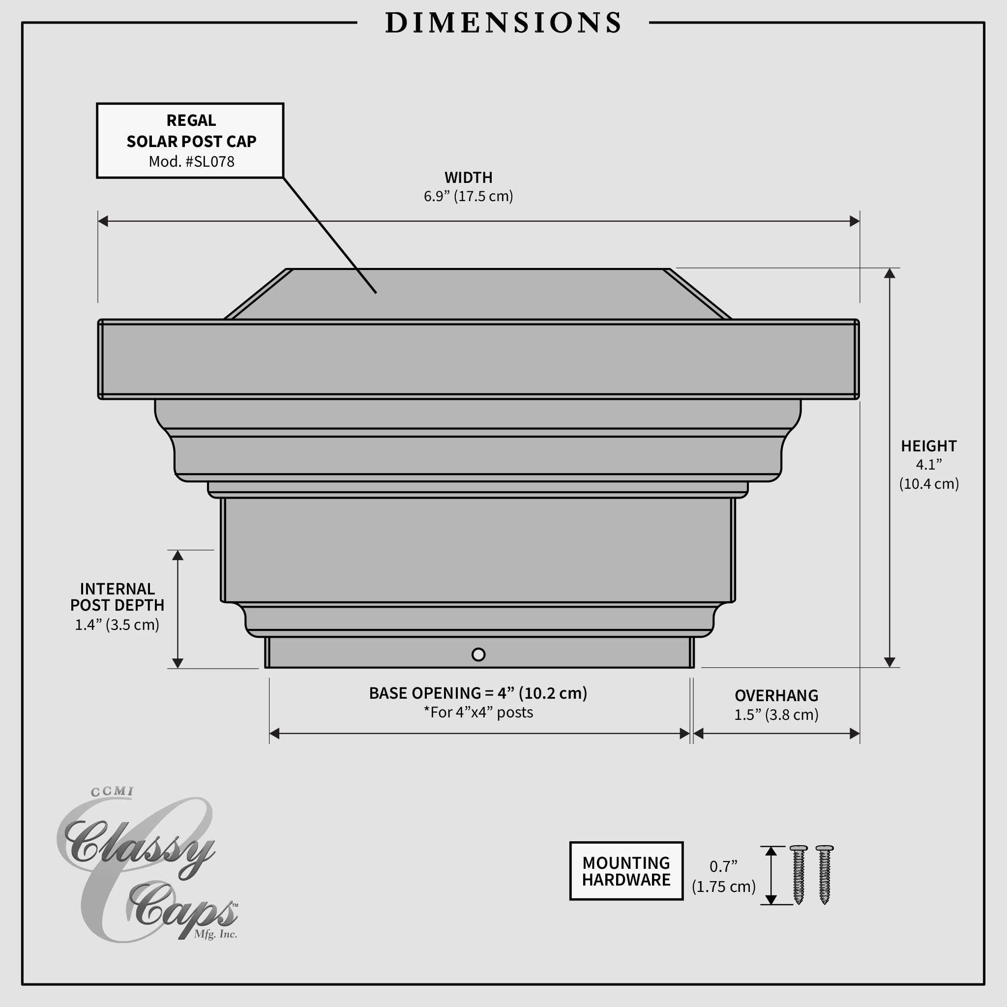 Regal Solar Post Cap - Tan