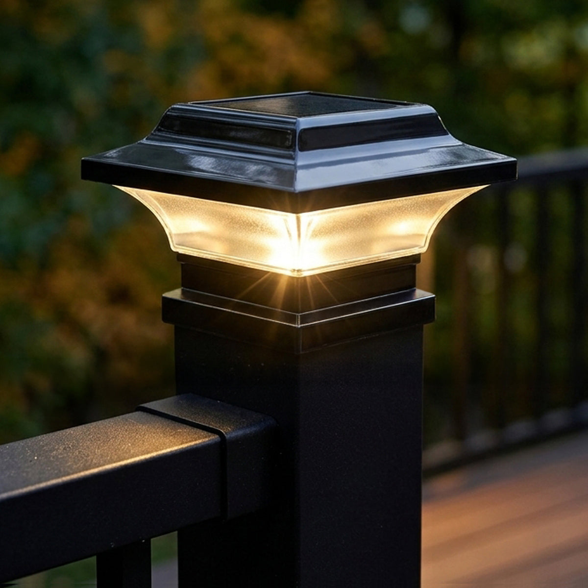 Imperial Solar Post Cap - Gloss Black With 3"x3" Adapter