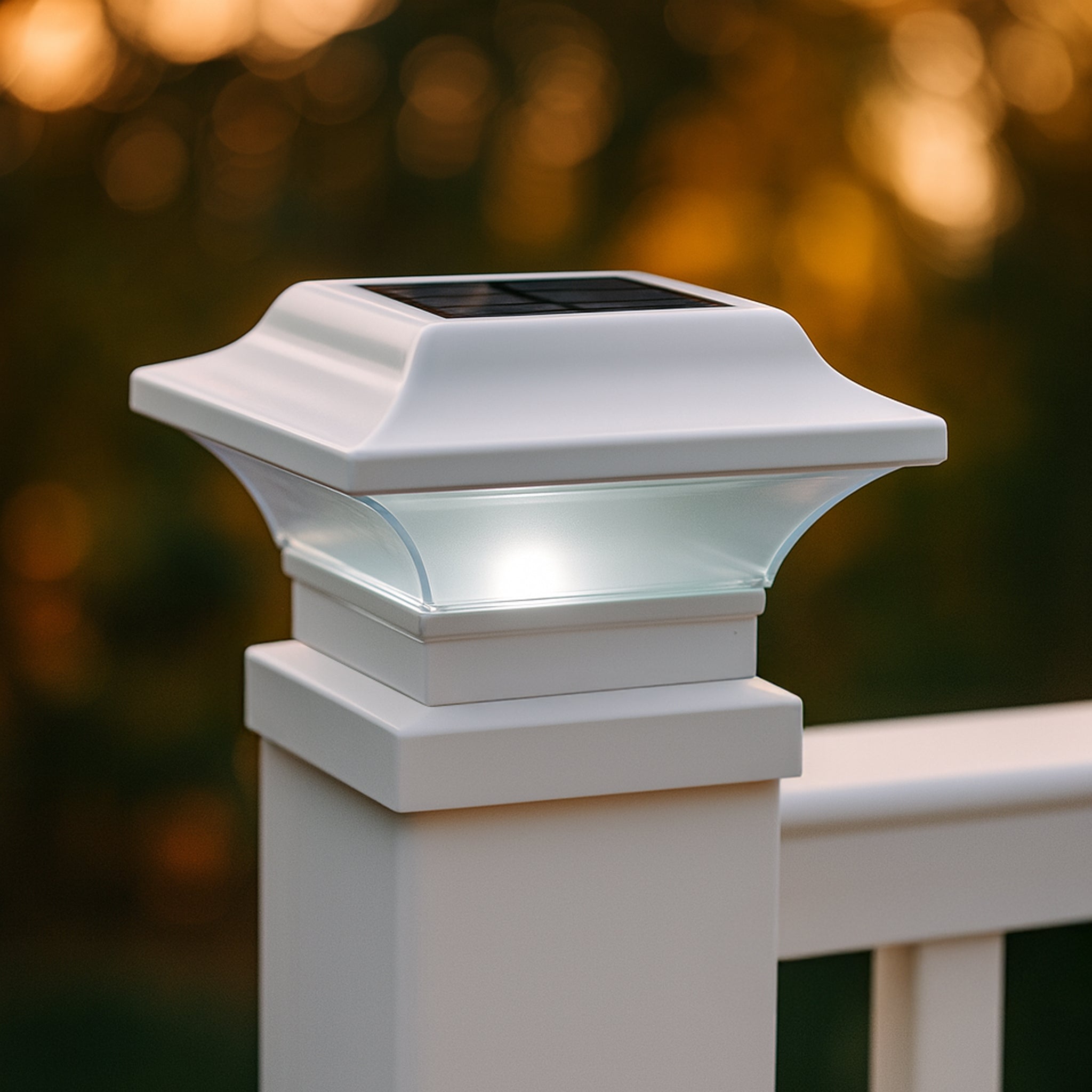 Imperial Solar Post Cap - White With 3"x3" Adaptor