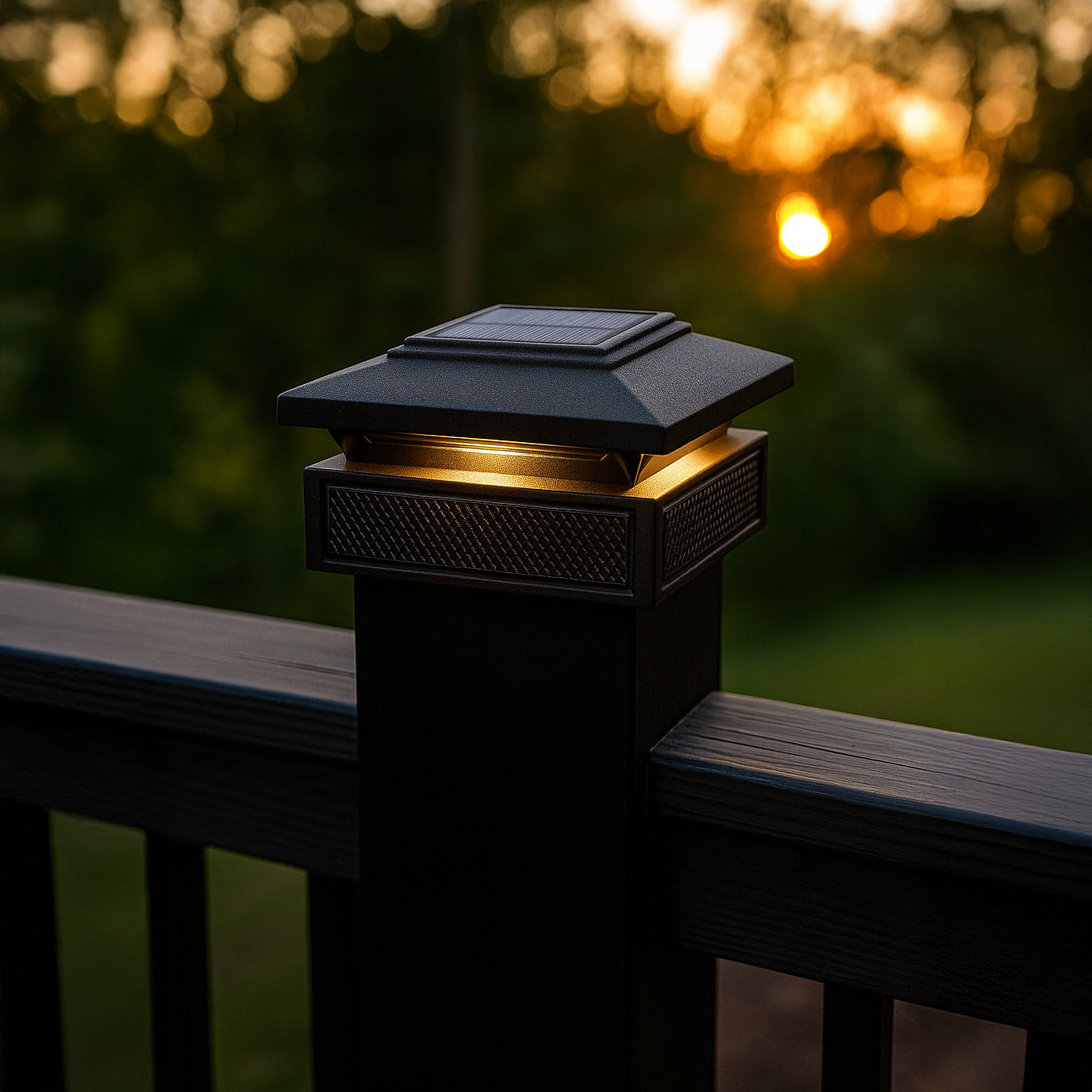 Lumineer Smart Solar Post Cap - Black