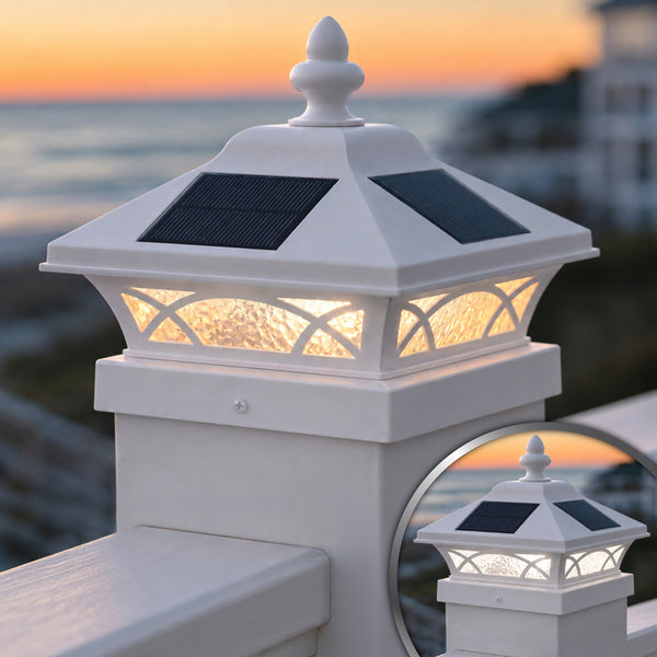 4x4 Coventry Solar Post Cap - White