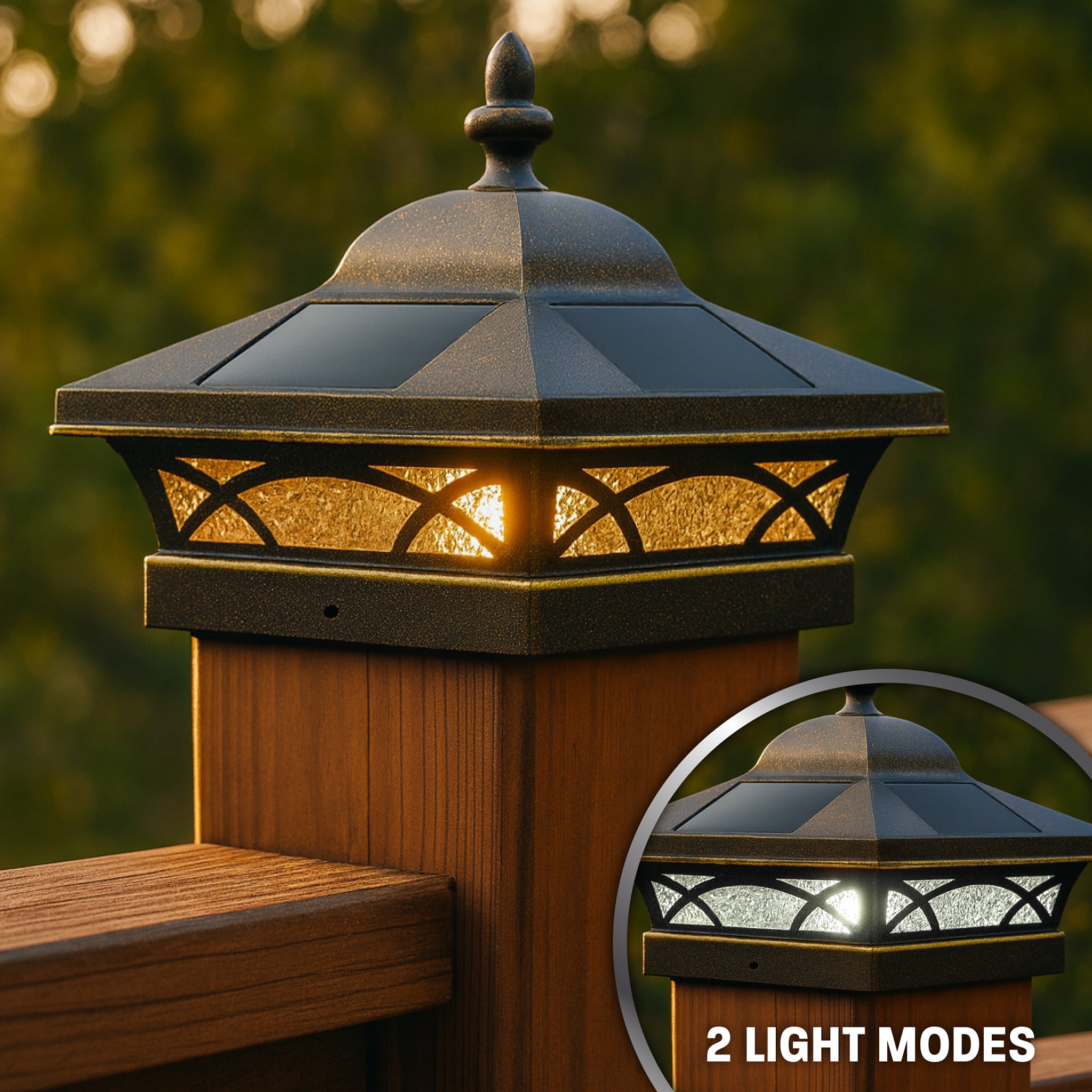 Coventry Solar Post Cap - Antique Bronze