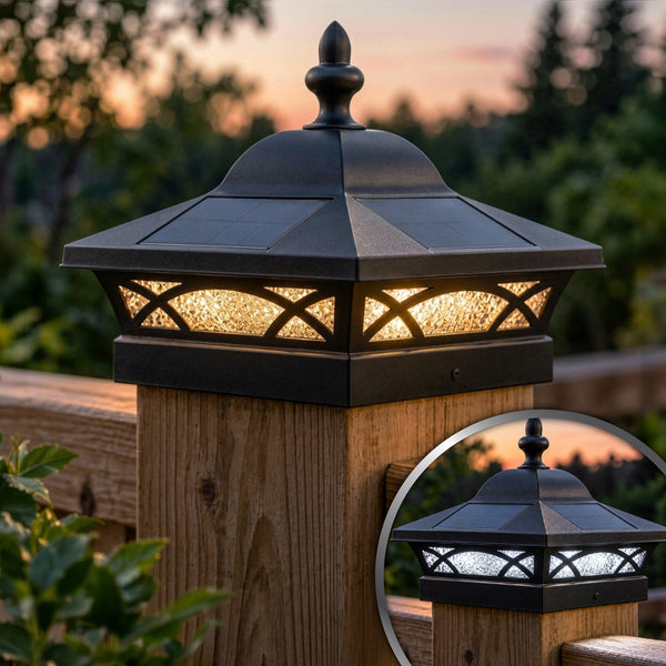 6x6 Coventry Solar Post Cap - Black