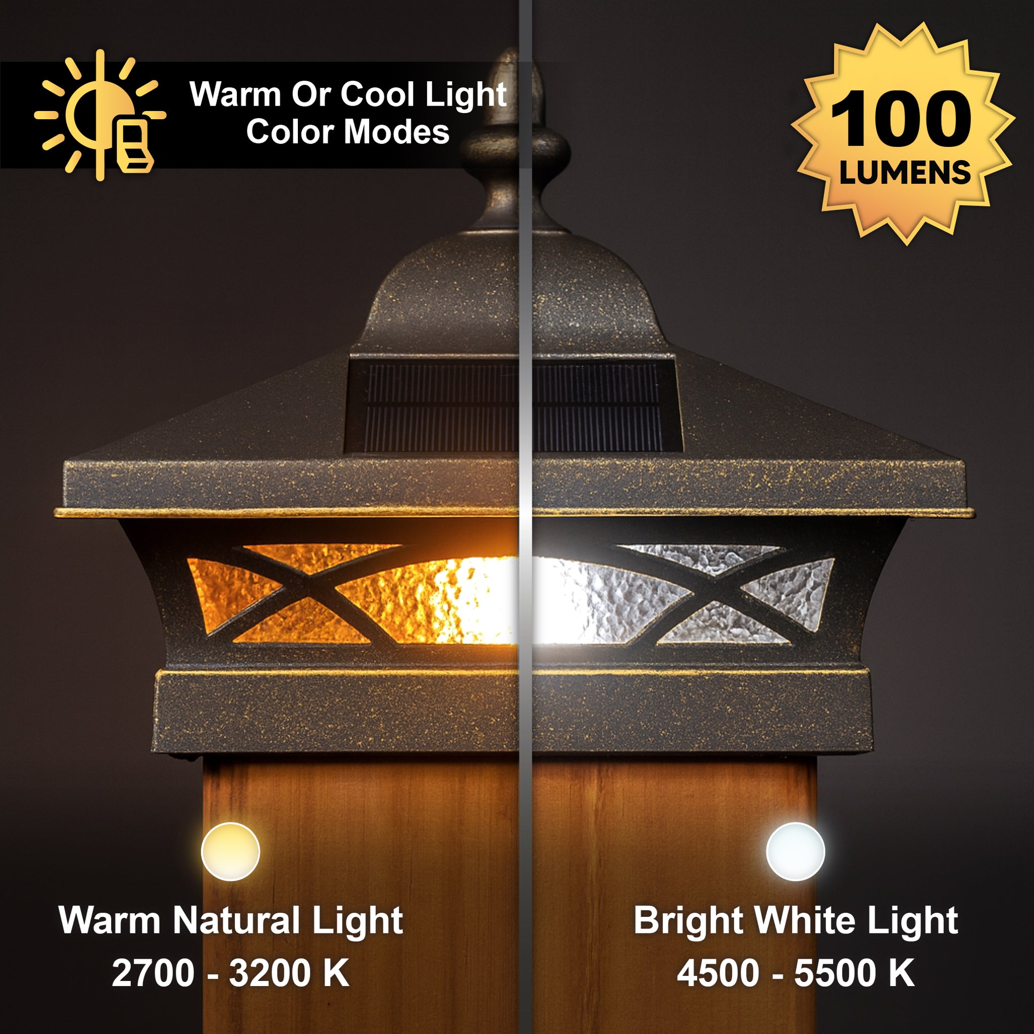 Coventry Solar Post Cap - Antique Bronze