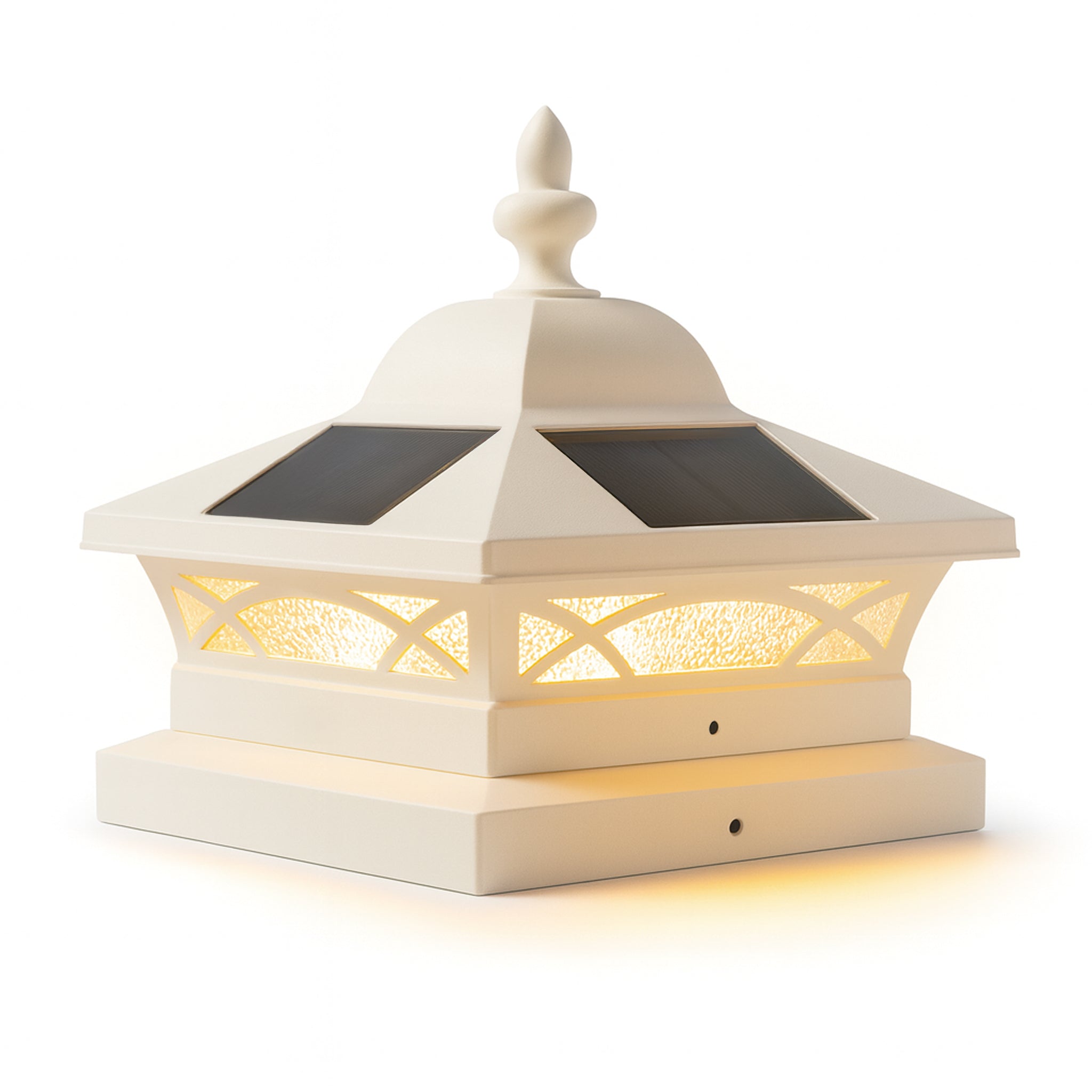 Coventry Solar Post Cap + 7.5"x7.5" (8x8 Nominal) Adapter - White