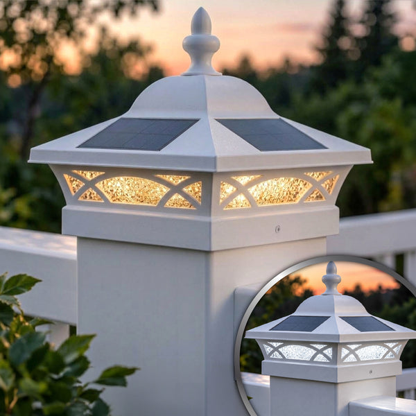 6x6 Coventry Solar Post Cap - White