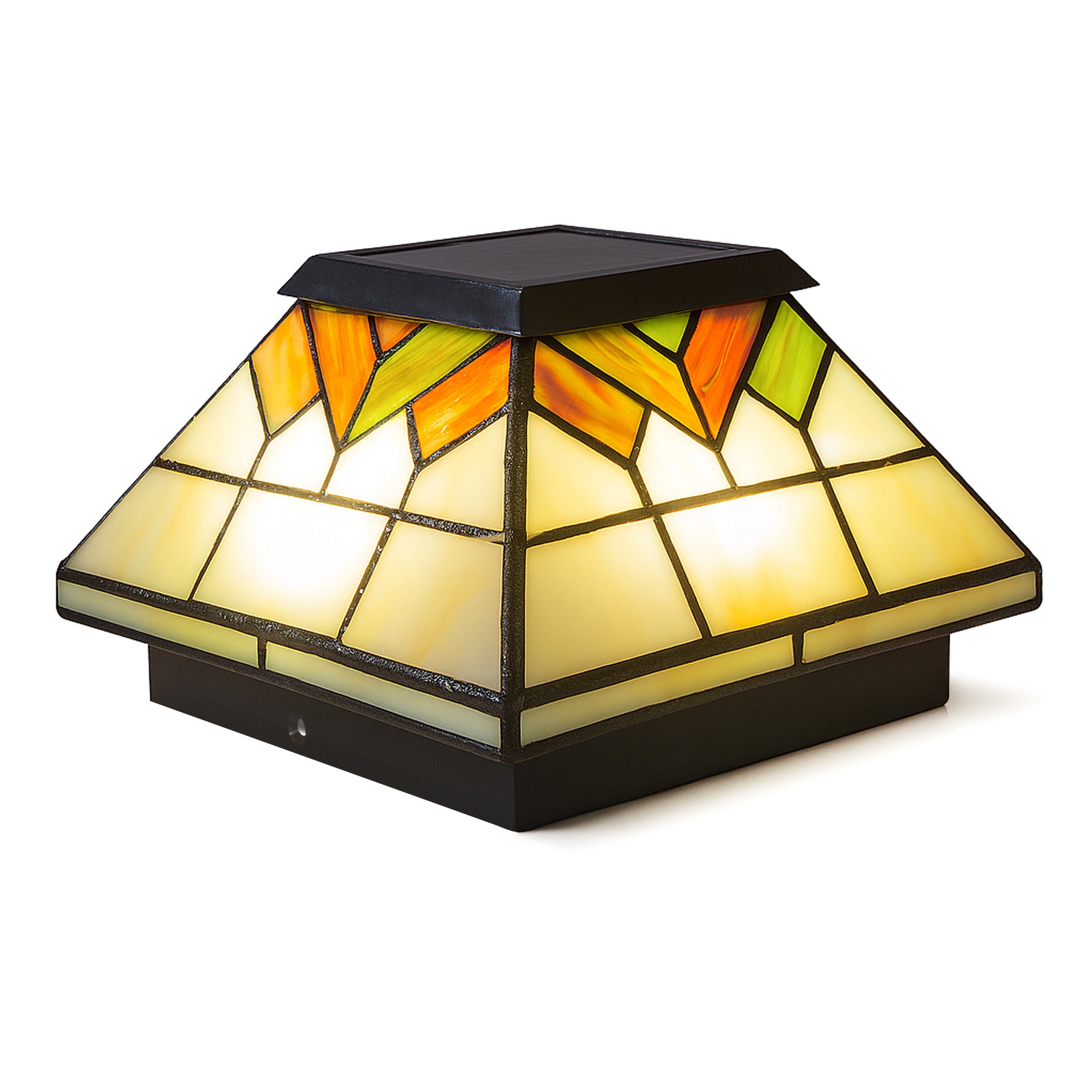 Wellington Solar Post Cap - Stained Glass