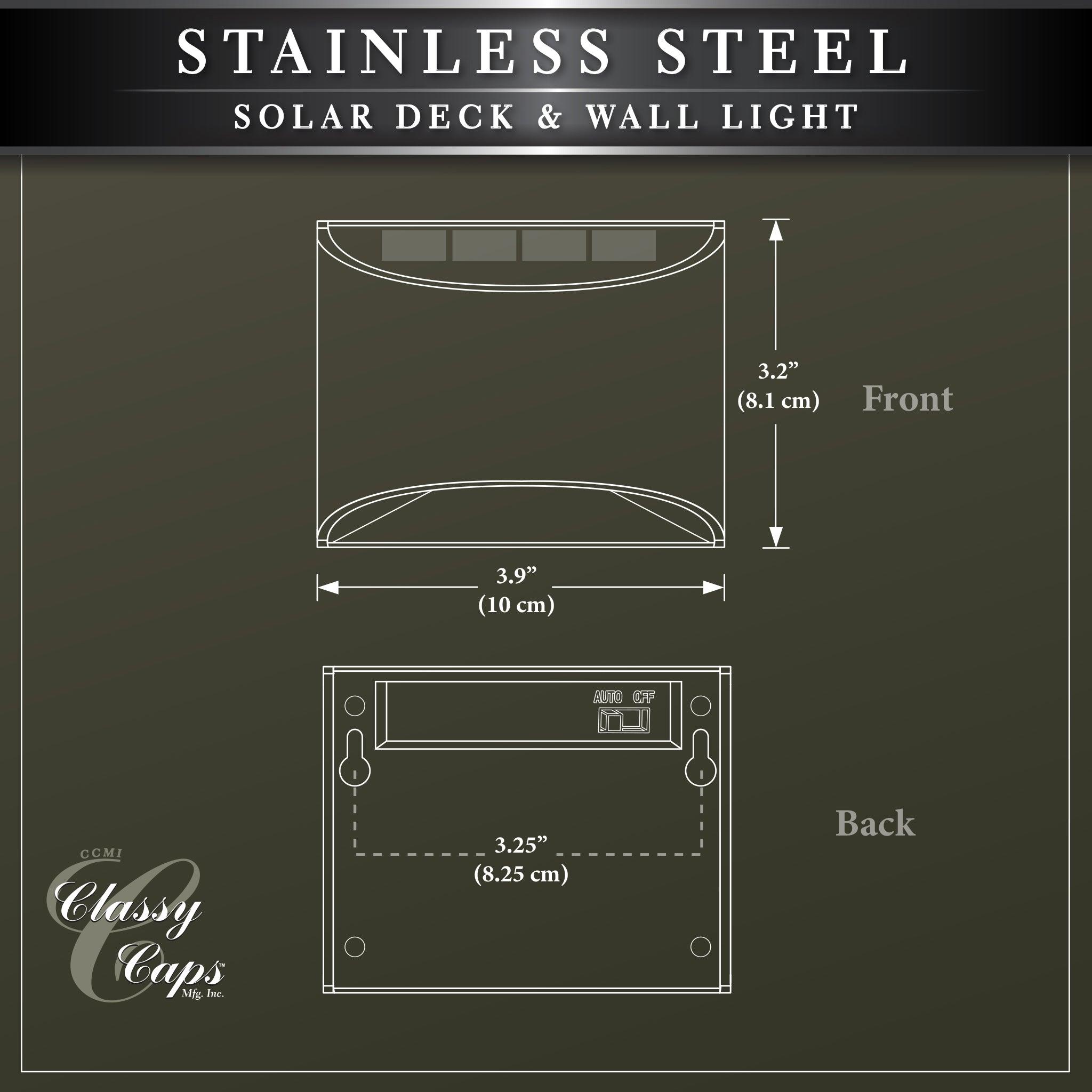 Stainless Steel Deck & Wall Light - Classy Caps Mfg. Inc.