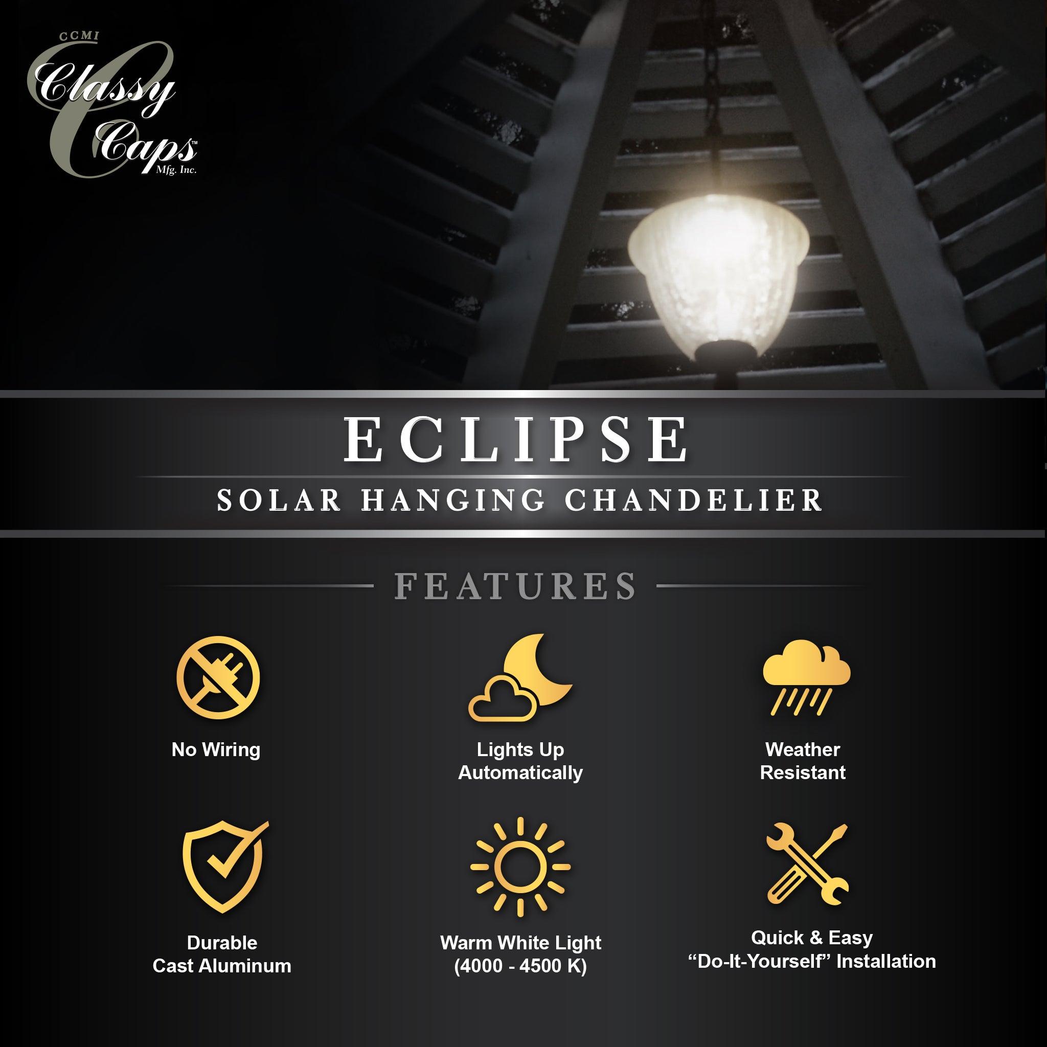 Eclipse Solar Hanging Chandelier - Classy Caps Mfg. Inc.