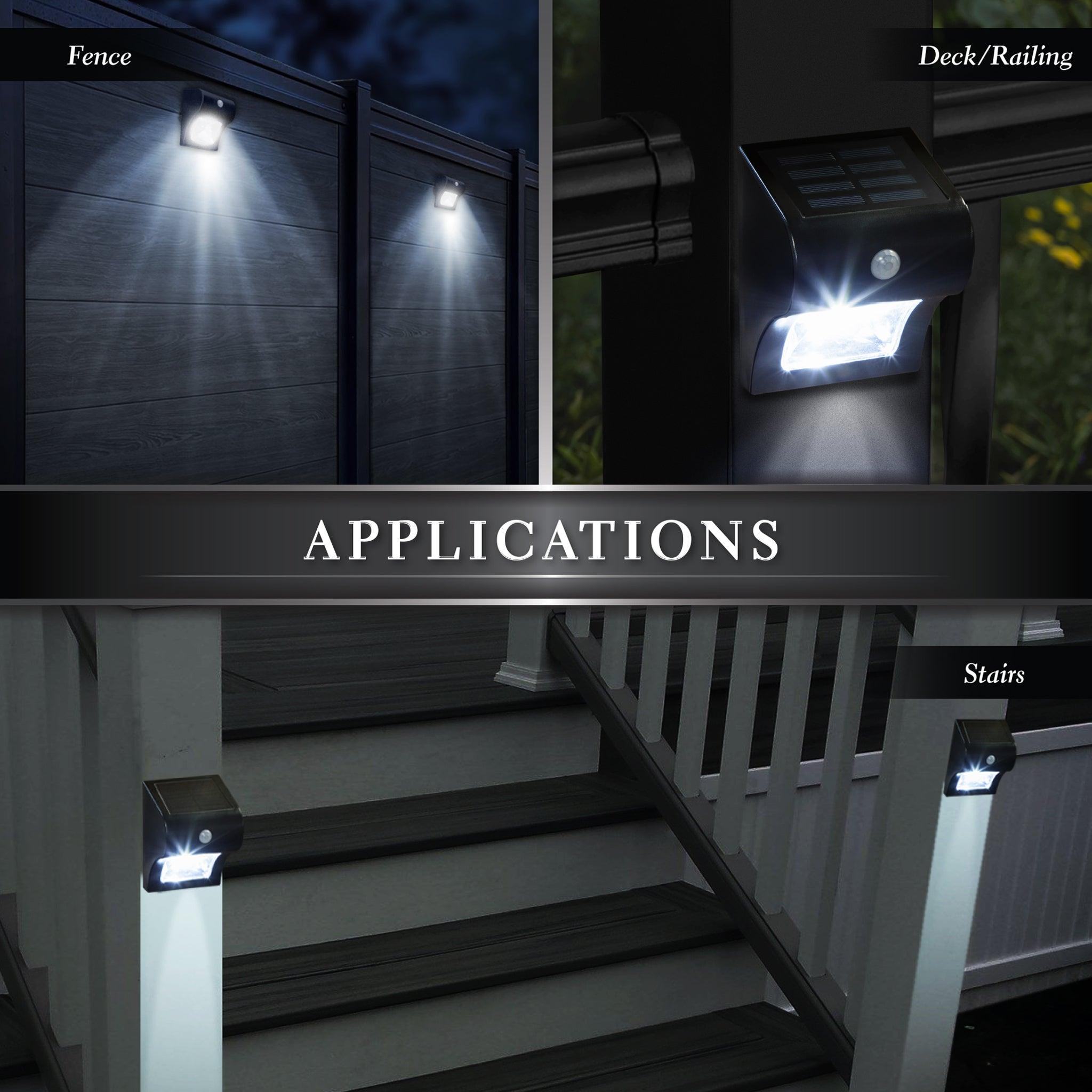 Solar Motion Sensor Deck & Wall Light - Classy Caps Mfg. Inc.