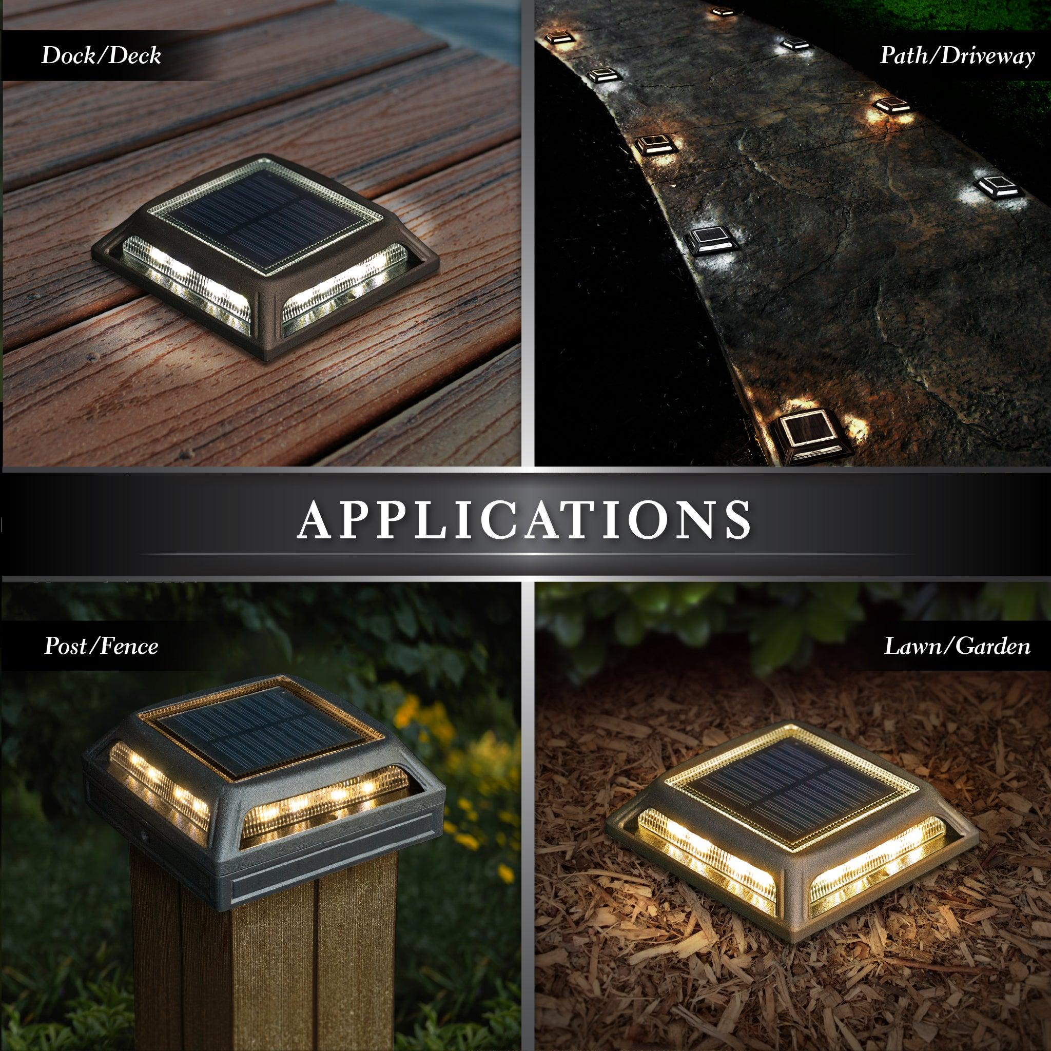 Muskoka Universal Solar Dock/Deck & Post Cap Light - Black - Classy Caps Mfg. Inc.