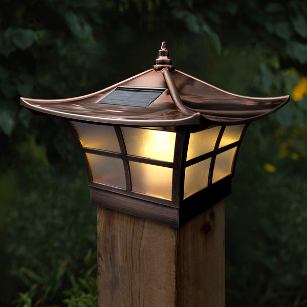 Ambience Solar Post Cap - Copper Electroplated - Classy Caps Mfg. Inc.