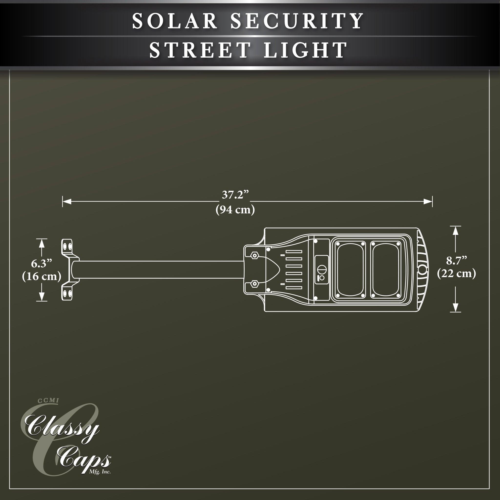 Solar Security Street Light - Classy Caps Mfg. Inc.